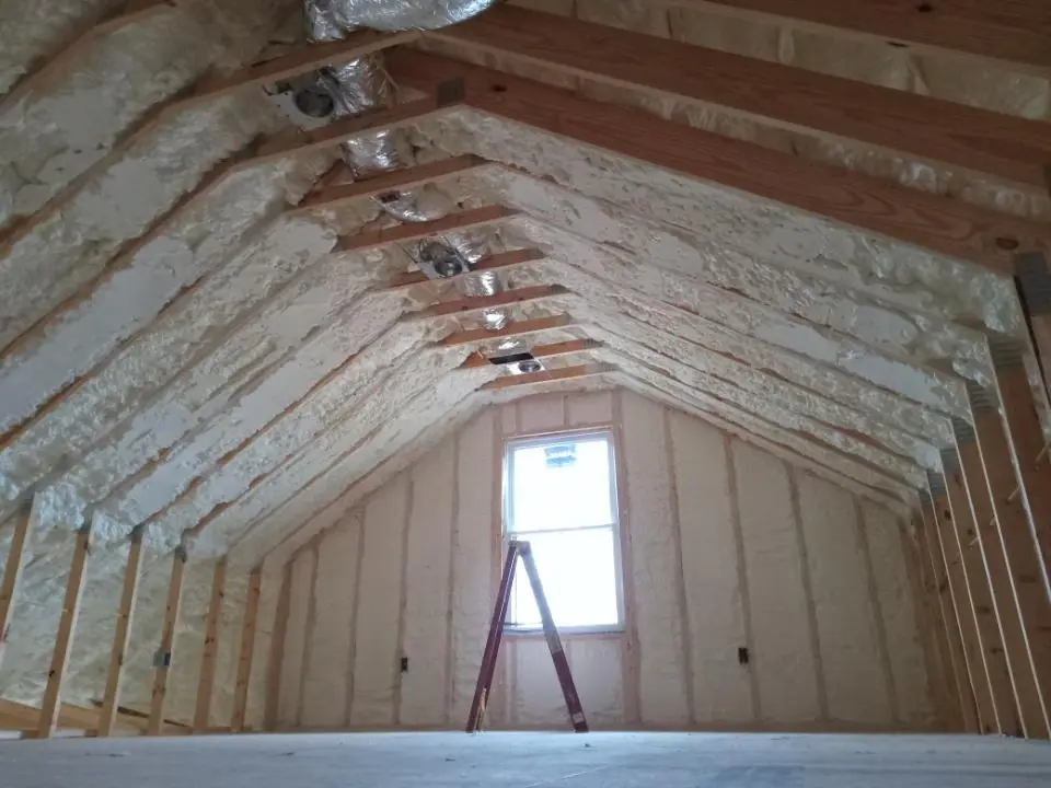 Spray foam roofing application for Crawl Space Insulation project in Berwick